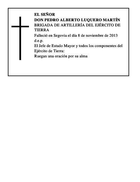 Don Pedro Alberto Luquero Martín