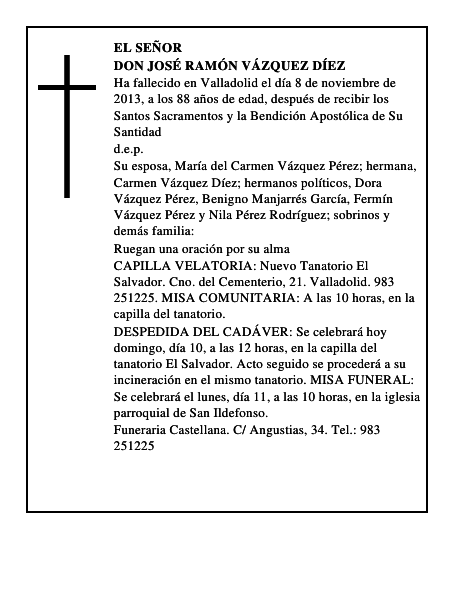 Don José Ramón Vázquez Díez