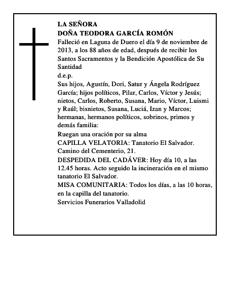 Doña Teodora García Romón