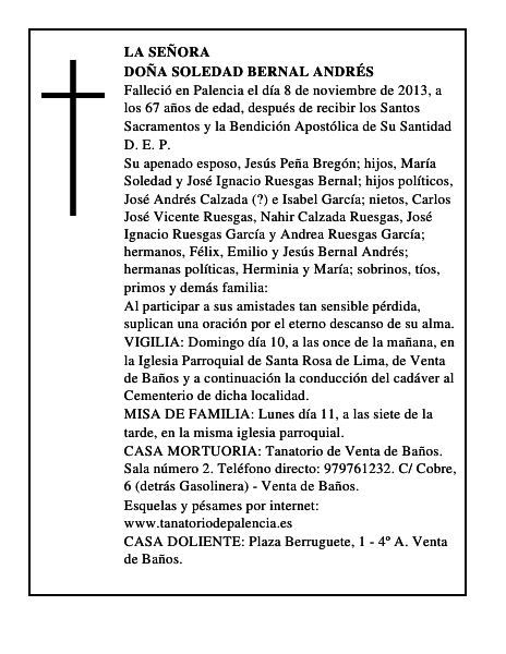 Doña Soledad Bernal Andrés