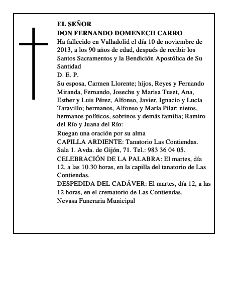 Don Fernando Domenech Carro