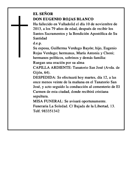 Don Eugenio Rojas Blanco