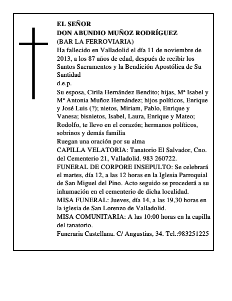 Don Abundio Muñoz Rodríguez