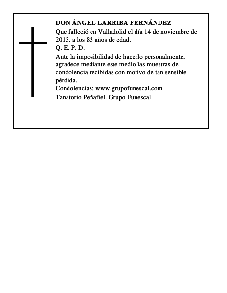 Don Ángel Larriba Fernández