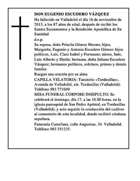 Don Eugenio Escudero Vázquez