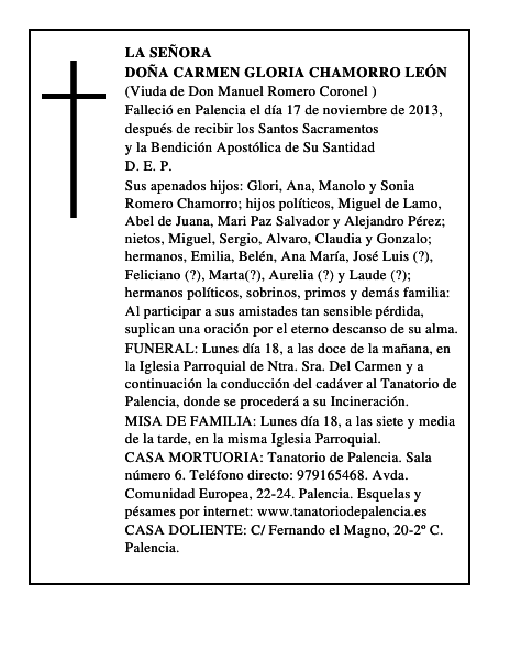 Doña Carmen Gloria Chamorro León