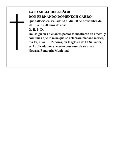 Don Fernando Domenech Carro