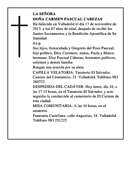 Doña Carmen Pascual Cabezas