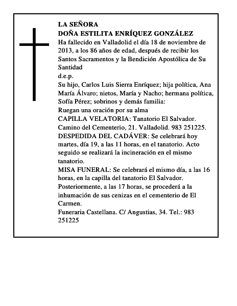 Doña Estilita Enríquez González