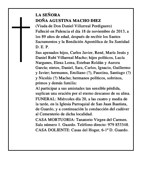 Doña Agustina Macho Diez
