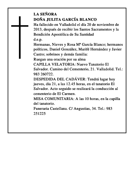 Doña Julita García Blanco