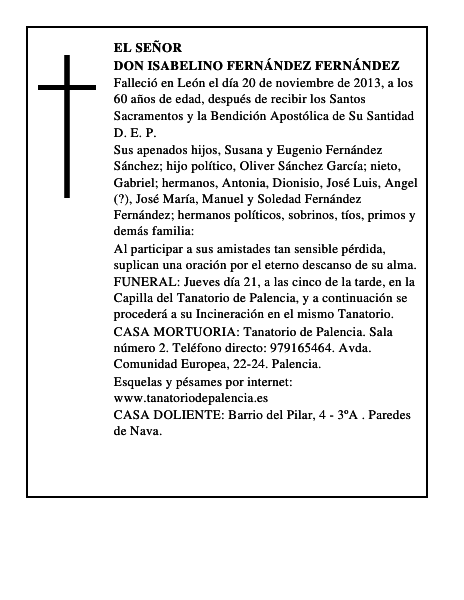 Don Isabelino Fernández Fernández