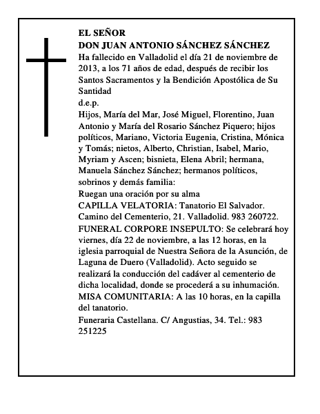 Don Juan Antonio Sánchez Sánchez