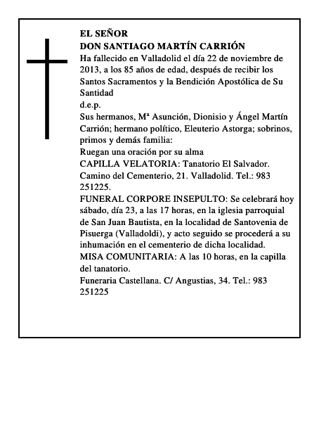 Don Santiago Martín Carrión