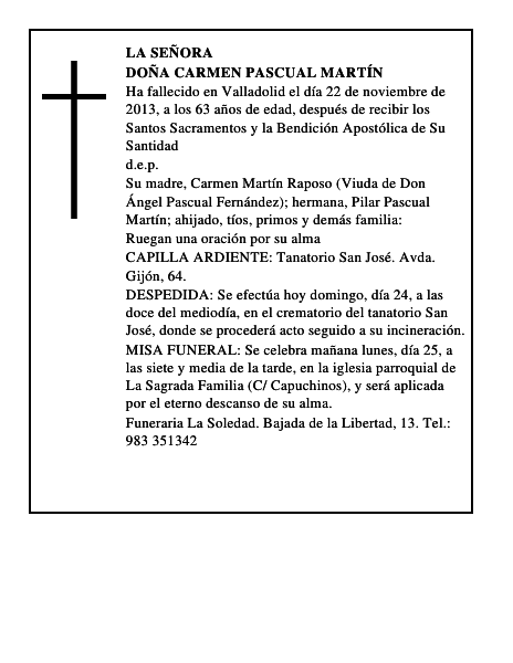Doña Carmen Pascual Martín