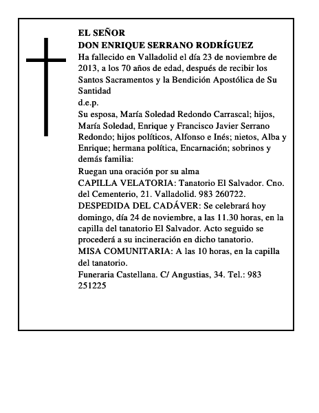 Don Enrique Serrano Rodríguez