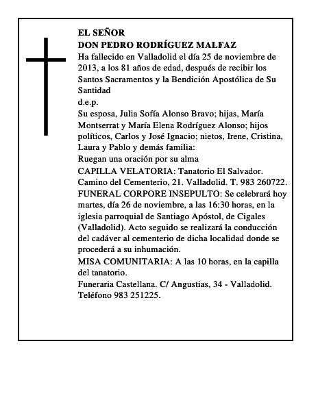 Don Pedro Rodríguez Malfaz