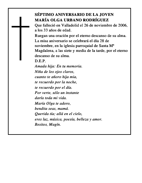 María Olga Urbano Rodríguez