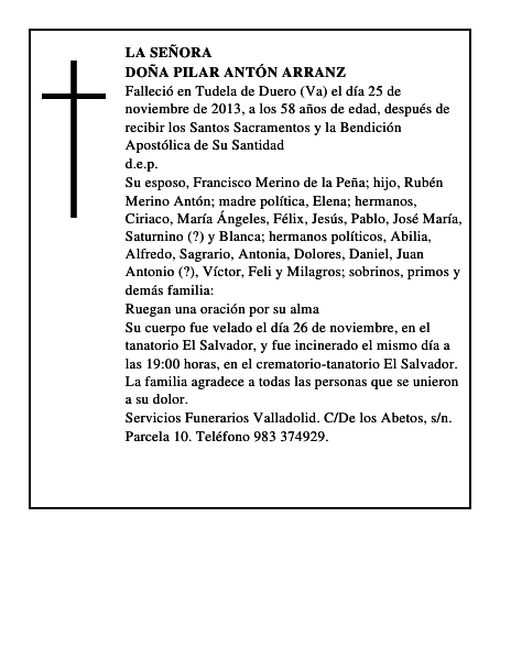Doña Pilar Antón Arranz