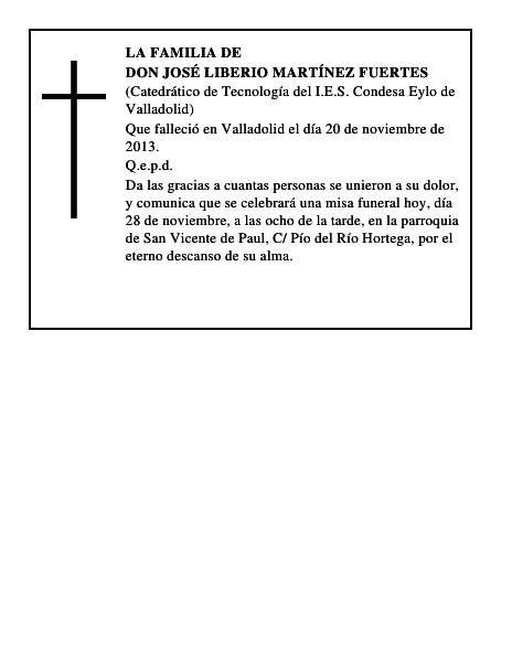 Don José Liberio Martínez Fuertes