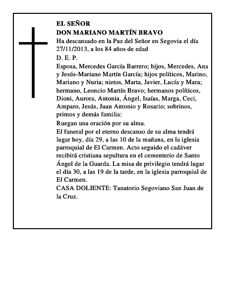 Don Mariano Martín Bravo