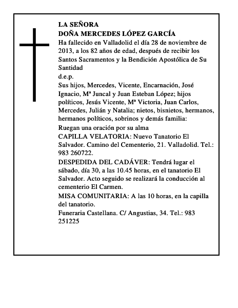 Doña Mercedes López García