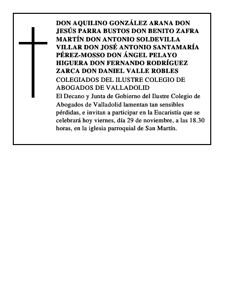 Don Aquilino González Arana Don Jesús Parra Bustos Don Benito Zafra Martín Don Antonio Soldevilla Vi