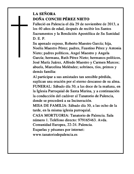 Doña Conchi Pérez Nieto