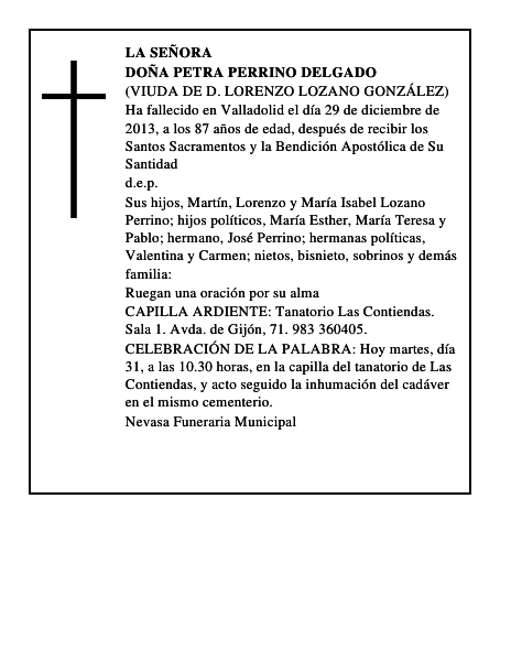 Doña Petra Perrino Delgado