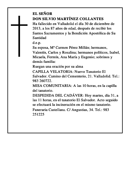 Don Silvio Martínez Collantes
