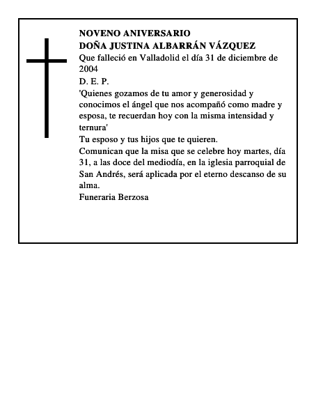 Doña Justina Albarrán Vázquez