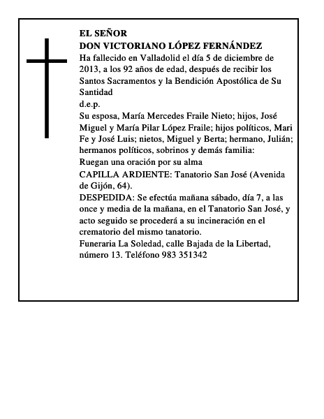 Don Victoriano López Fernández