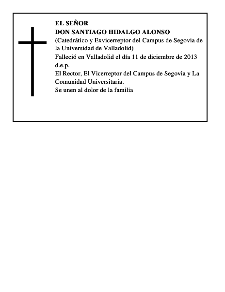 Don Santiago Hidalgo Alonso