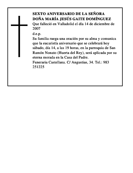 Doña María Jesús Gaite Domínguez