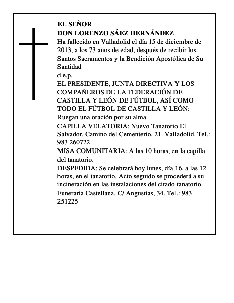Don Lorenzo Sáez Hernández