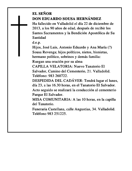 Don Eduardo Sousa Hernández