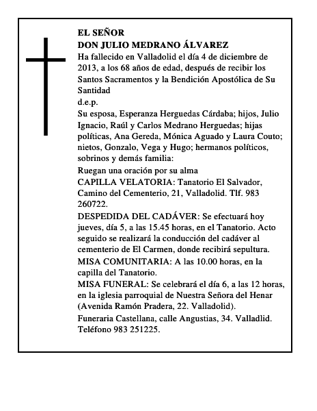 Don Julio Medrano Álvarez