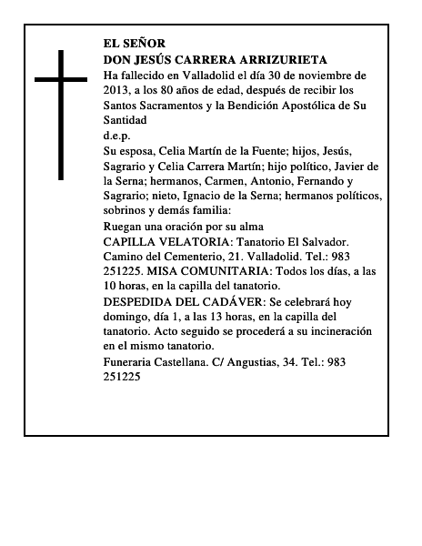 Don Jesús Carrera Arrizurieta