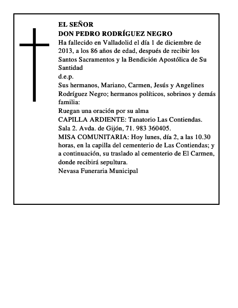 Don Pedro Rodríguez Negro