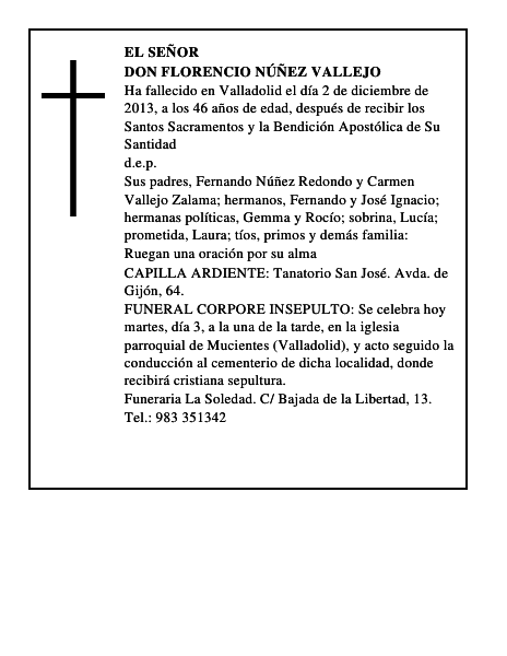 Don Florencio Núñez Vallejo