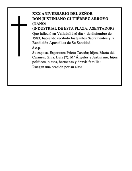 Don Justiniano Gutiérrez Arroyo