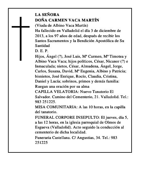 Doña Carmen Vaca Martín