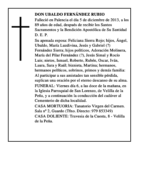 Don Ubaldo Fernández Rubio