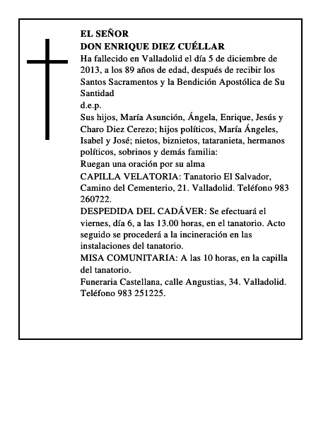 Don Enrique Diez Cuéllar