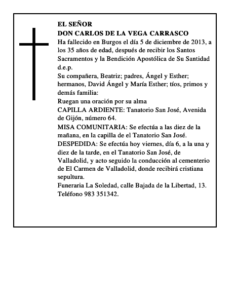 Don Carlos de la Vega Carrasco
