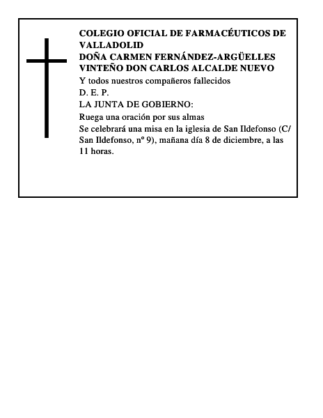 Doña Carmen Fernández-Argüelles Vinteño Don Carlos Alcalde Nuevo