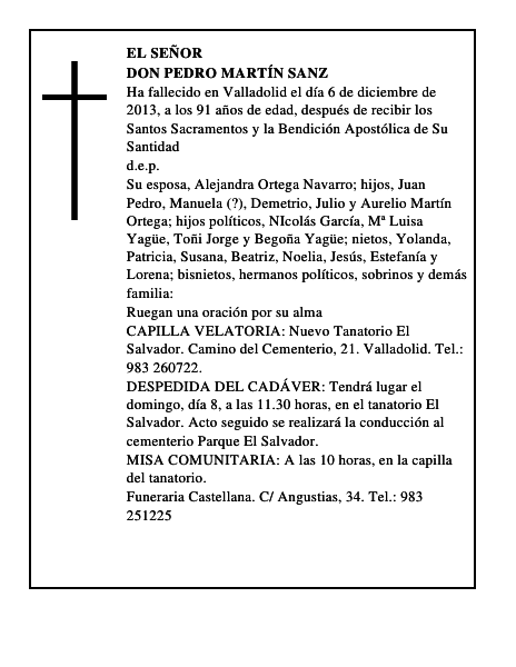 Don Pedro Martín Sanz