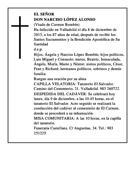 Don Narciso López Alonso