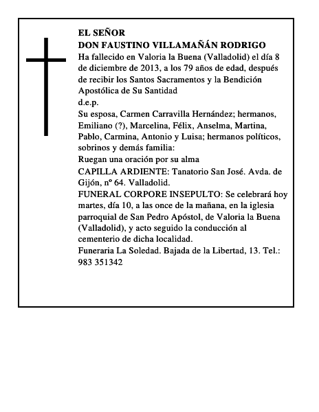 Don Faustino Villamañán Rodrigo