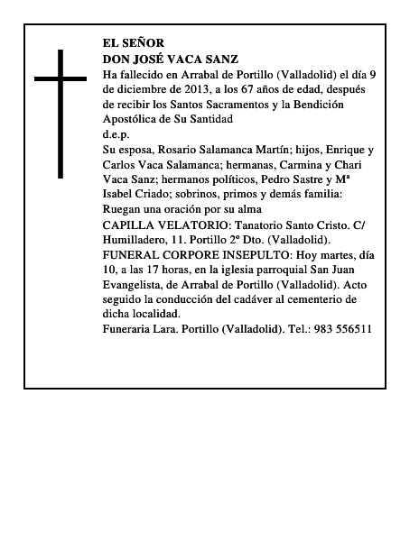 Don José Vaca Sanz